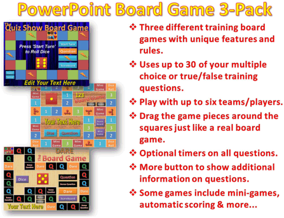 3-Pack PowerPoint Board Games