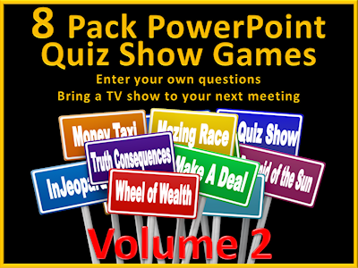 Quiz Show training aids, corporate games