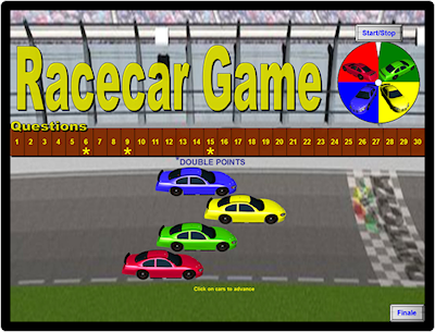 Race Car Training Game, interactive learning